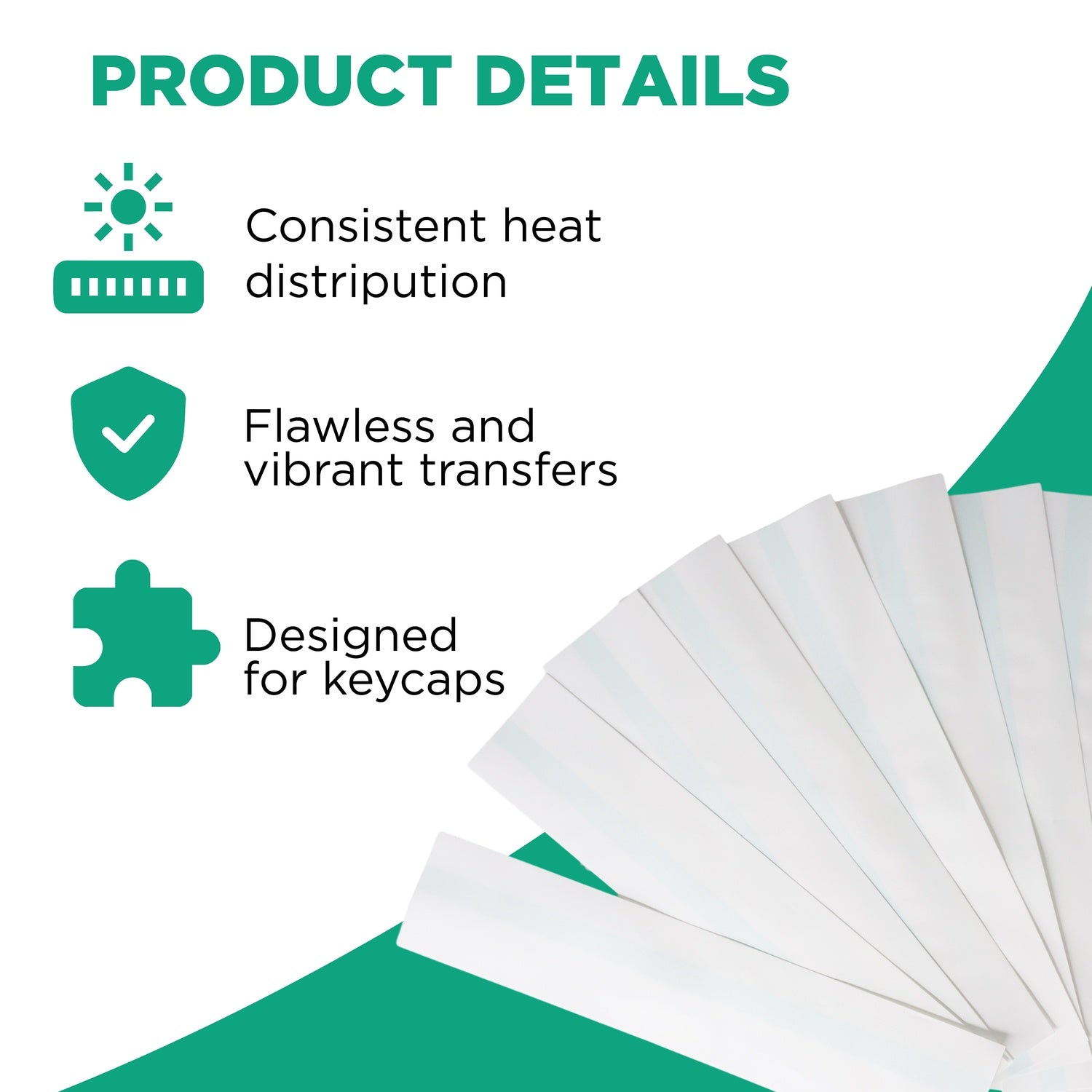 200 pcs. Sublimation Shrink Wrap for Space Keycaps with Peel Line