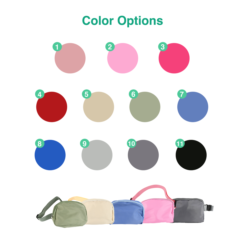 Sublimation Master Belt Bag with Patches Crossbody Belt Bag