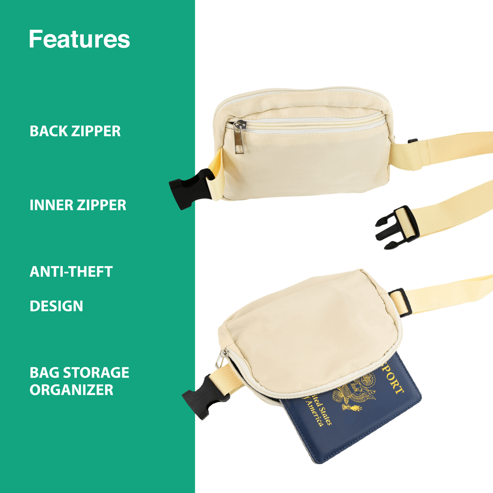Functional Everyday Belt Bag, Crossbody Belt Bag with 11 Colors