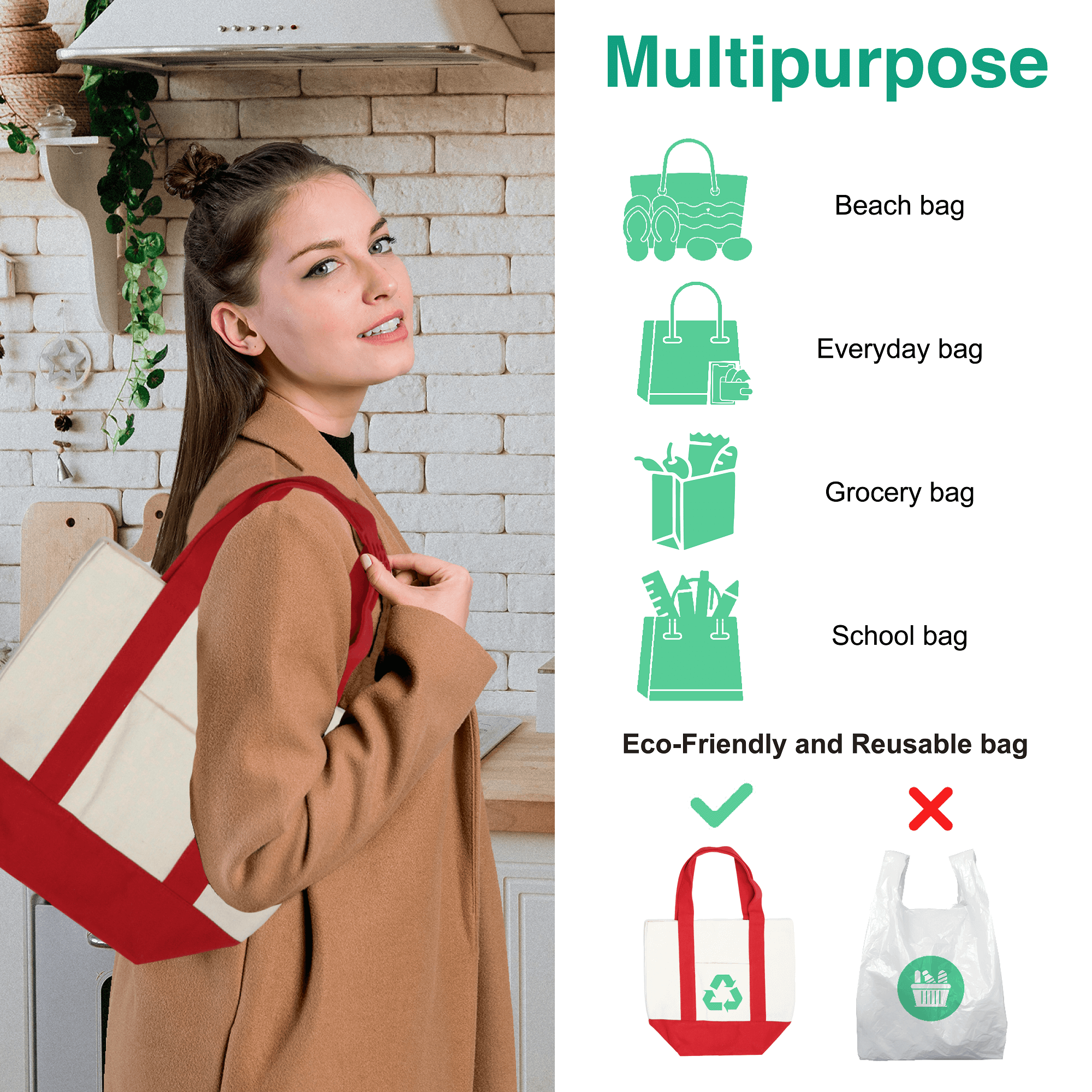 Mini canvas tote bag blank for sublimation – personalized handbag, craft bag, or gift bag option