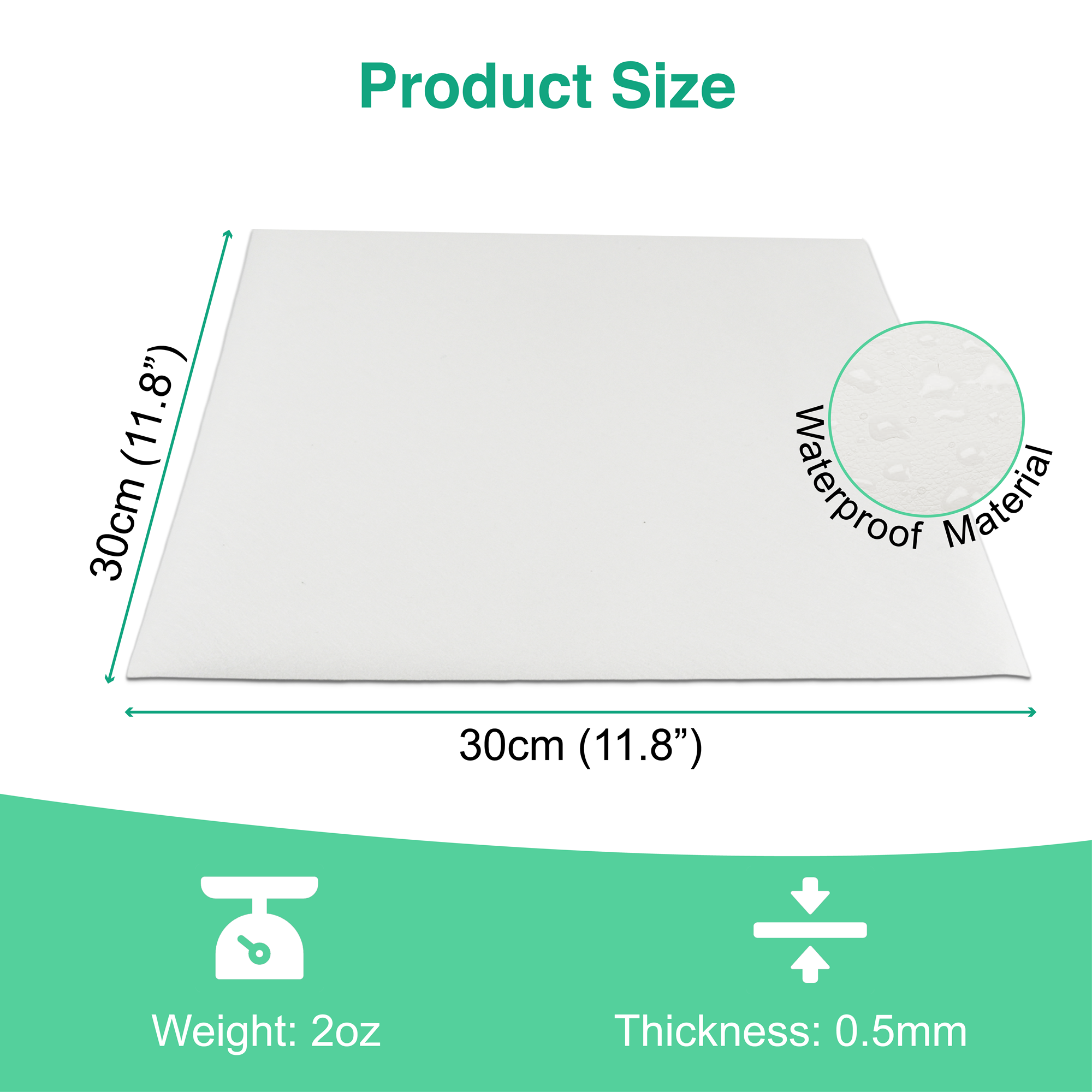 White Blank Sublimation Faux Leather Sheets for Heat Transfer - Not for Laser Cutting