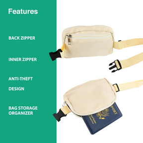 Sublimation Master Belt Bag with Patches Crossbody Belt Bag