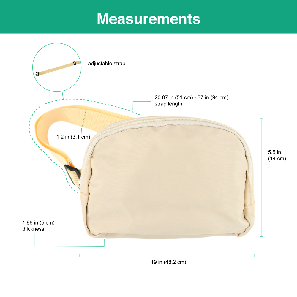 Functional Everyday Belt Bag, Crossbody Belt Bag with 11 Colors
