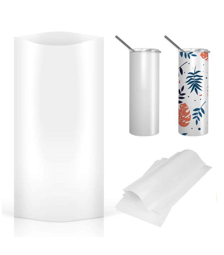 Bulk Custom Size Sublimation Shrink Wraps, Sublimation Heat Shrink, Sublimation Shrink Wraps Film Blanks Wrap Sleeves, Easy Peel with Peel Line