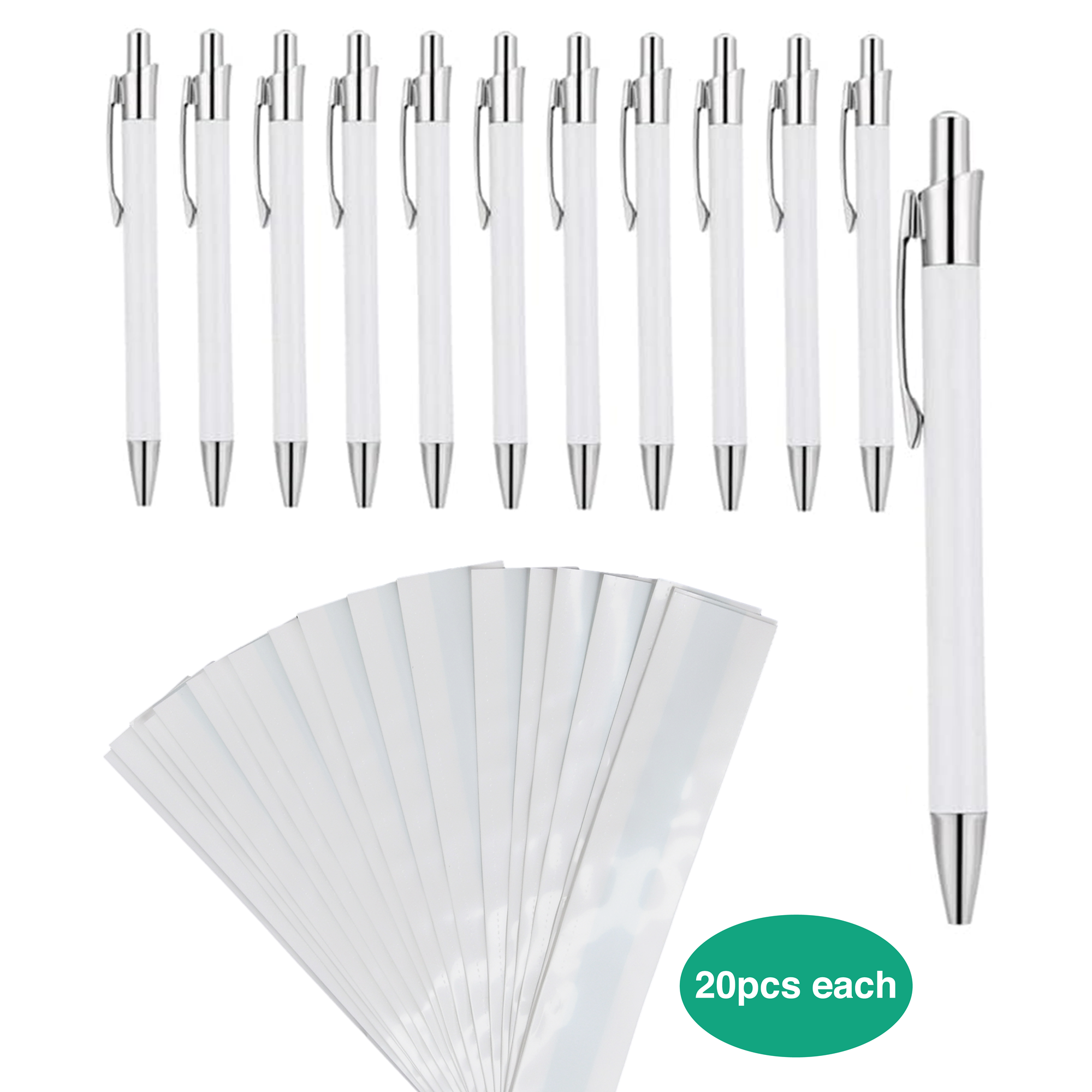 Sublimation Blank Heat Shrink Wrap Tube for Pen (20/200Pcs Wraps or 20Pcs Wrap with Pens