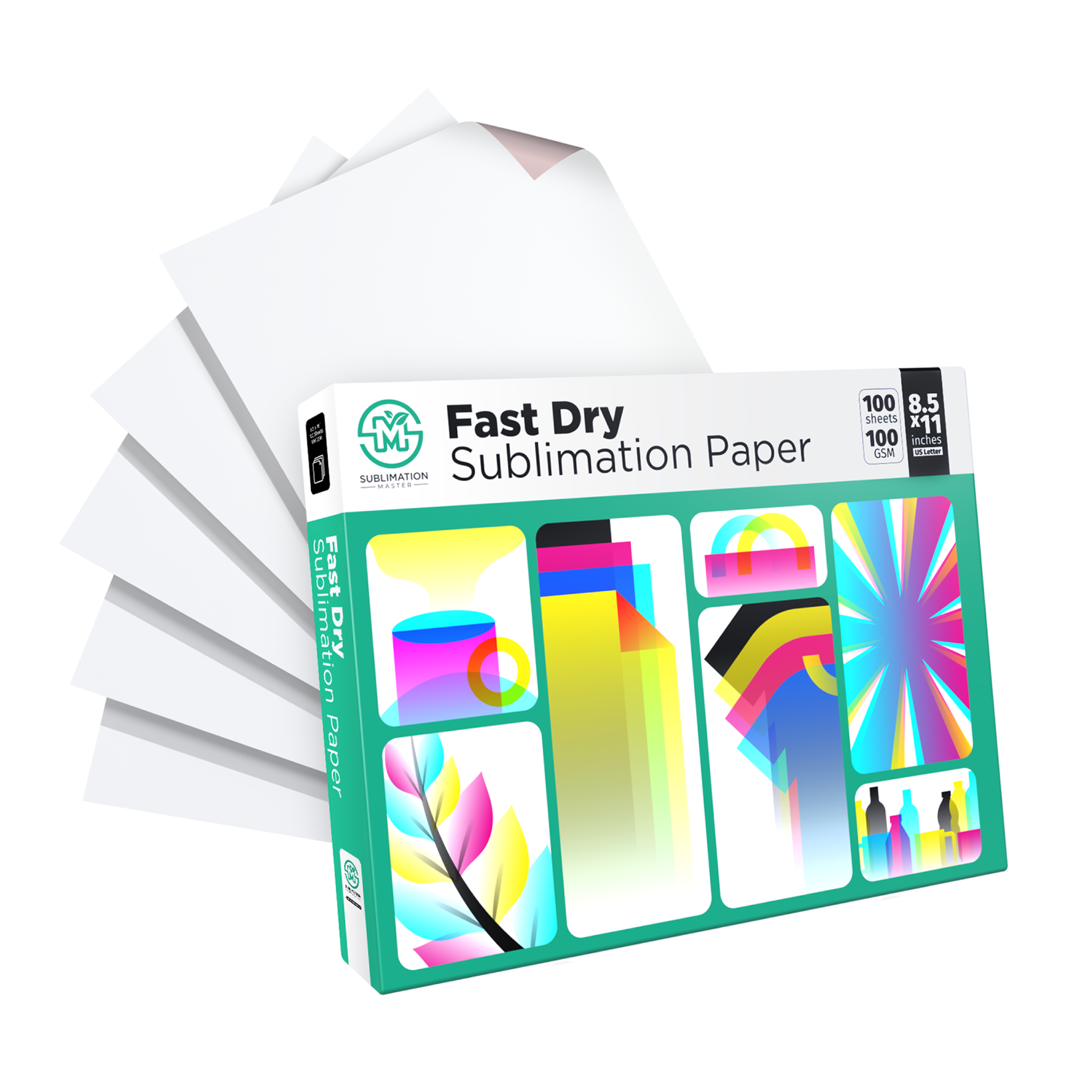 Sublimation Paper 8.5 x 11 inches - 100 Sheets Sublimation Paper Compatible with Inkjet Printer