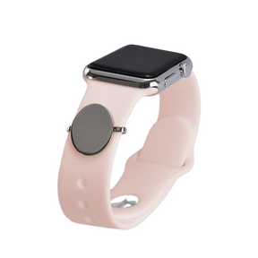 Laserable Heart and Oval Stainless Steel Watch Charm for Silicone Smartwatch IOS Band