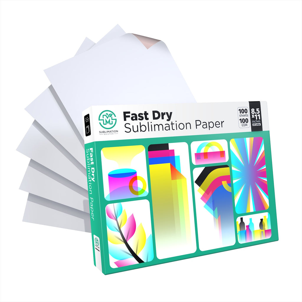 Sublimation Master Fast Dry Sublimation Paper 8.5 x 11 inches - 150 Sheets Sublimation  Paper Compatible with Inkjet Printer 120gsm
